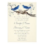 Vintage Blue Birds Wedding Invitations