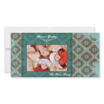 Vintage blue christmas photocard by theonedesigns Vintage blue christmas photocard