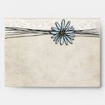 Vintage Blue Daisy Envelope