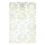 Vintage Blue Damask Custom Stationery