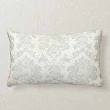 Vintage Blue Damask Pillow