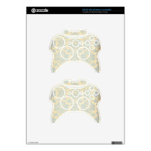 Vintage Blue Damask Xbox 360 Controller Skins
