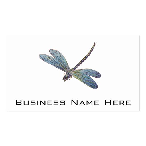 Vintage Blue Dragonfly Business Cards