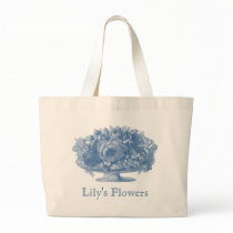Vintage Blue Flower Arrangement bags by JuJuGarden Vintage Blue Flower Arrangement bags