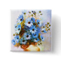Vintage Blue Flowers buttons by pooja1008 Vintage Blue Flowers buttons