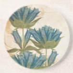 Vintage Blue Flowers Drink Coasters