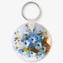 Vintage Blue Flowers keychains by pooja1008 Vintage Blue Flowers keychains
