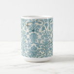 Vintage Blue Grunge Rustic Damask Mug
