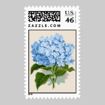 Vintage Blue Hydrangea stamps