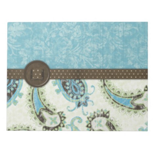 Vintage Blue Paisley Scratch Pads