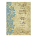 Vintage Blue Queen Ann's Lace Wedding Program Personalized Invitation
