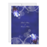 vintage blue rose antique fantasy wedding announcement