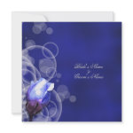 vintage blue rose antique fantasy wedding invite