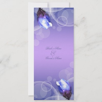 Vintage blue rose antique winter wedding personalized invitations by 