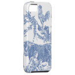 Vintage Blue Toile pattern - Cow & Roster iPhone 5 Case