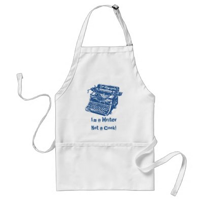 Vintage Blue Typewriter Aprons by JuJuGarden