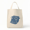 Vintage Blue Typewriter bags by JuJuGarden Vintage Blue Typewriter bags