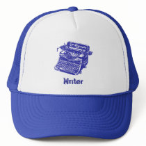 Vintage Blue Typewriter Trucker Hats