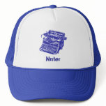 Vintage Blue Typewriter Trucker Hats