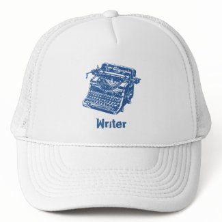 Vintage Blue Typewriter hat