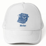 Vintage Blue Typewriter Trucker Hat