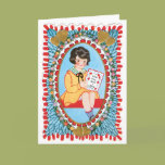 Vintage Blue Valentine Wirh Little Girl Cards