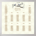 Vintage Bluebirds Bloom Seating 12 Tables posters