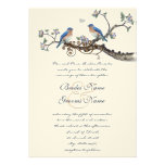 Vintage Bluebirds Wedding Invitations