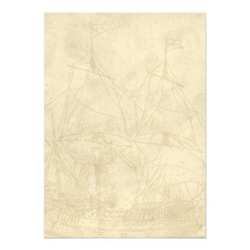 Vintage Boat Wedding Invitations