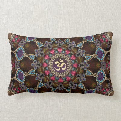 Vintage Bohemian Spiritual Aum Cushion / Pillow