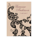 Vintage Boho Chic Paisley Elegant Floral Peacock Business Card