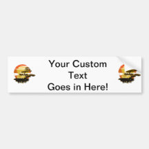 Vintage bonsai tree graphic in sepia tones no back bumper sticker