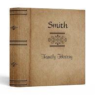 Vintage Book Cover Family History Binder