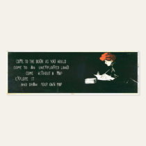 Vintage Bookmark Card with Thoughtful Quotes business cards