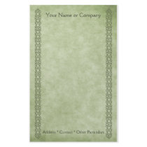 Vintage Borders Green stationery
