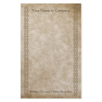 Vintage Borders Tan stationery