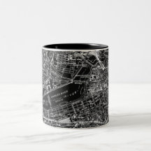 Vintage Boston Black and White Map Coffee Mug