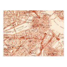Vintage Boston Map Postcards