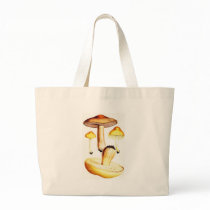 Vintage Botanical Mushrooms Canvas Bag