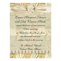 vintage botanical pattern announcements