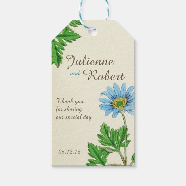 Vintage botanical wedding "Thank You" favour tag Pack Of Gift Tags 1/3