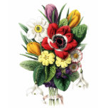 Vintage Bouquet Colorful Flowers Display Tee Shirts