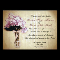 Vintage Bouquet Wedding Invitation invitations