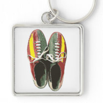Vintage Bowling Shoes Retro Bowling Shoe Keychains