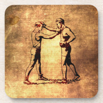 boxer, vintage, men&#39;s, boxing, funny, sport, retro, pattern, cool, antique, old boxing pictures, fun, retro boxers, old boxer, cork, coaster, [[missing key: type_fuji_coaste]] with custom graphic design