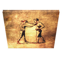 boxer, vintage, men&#39; S, boxing, funny, sport, retro, pattern, cool, canvas print, old boxing pictures, fun, retro boxers, antique, old boxer, canvas, print, [[missing key: type_wrappedcanva]] with custom graphic design