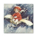 Vintage Boy/Airplane Christmas Magnet by forbes1954 Vintage Boy/Airplane Christmas Magnet