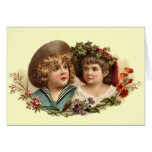 Vintage Boy and Girl Anniversary Card
