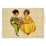 Vintage Boy and Girl Card