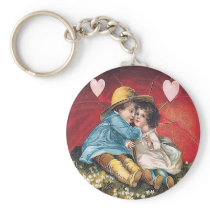 Vintage Boy and Girl Valentine Keychain